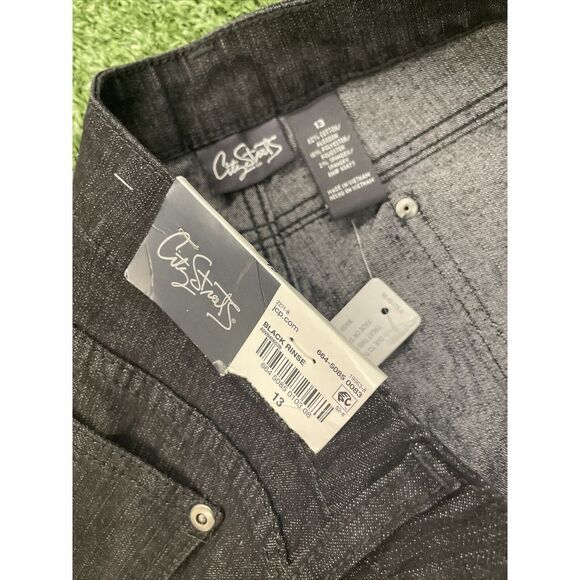Womens City Streets NWT Black Rinse Size 13 Stretch Jeans - Picture 5 of 10